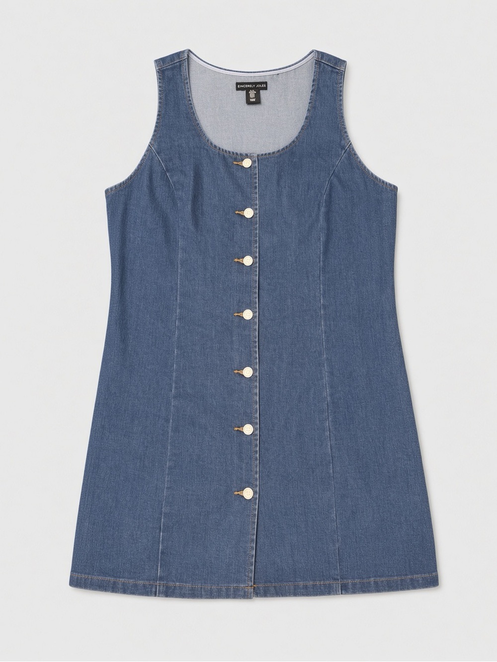 Sincerely Jules Denim Sleeveless Button Front Mini Dress XL
